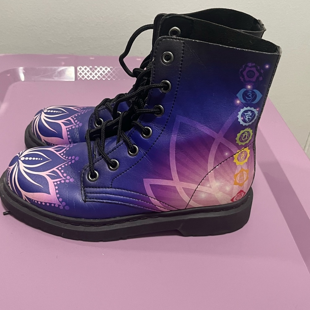 Yes We Vibe “Free Spirit's Chakra Bloom” Vegan Boots